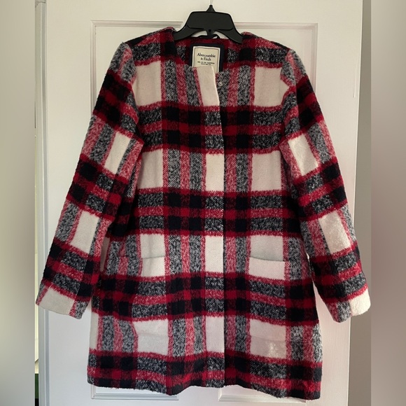 Abercrombie Heritage Wool Blend Plaid Coat - Picture 3 of 10